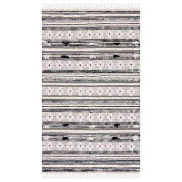Safavieh Couture Natura Collection NAT282 Rug, Black/Ivory, 6'x9'