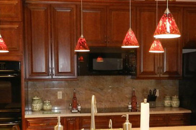 Example of a tuscan kitchen design in Philadelphia