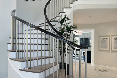 Photo of a contemporary staircase in Orange County.