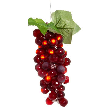 Kurt Adler B/O Novelty Lights, Grape Cluster, 100 LED Lights, Burgundy, 12'