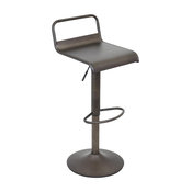 Emery Industrial Adjustable Barstool With Swivel in Antique