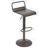 Emery Industrial Adjustable Barstool With Swivel in Antique