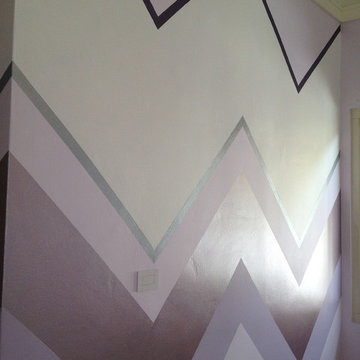 Metallic Chevron Wall