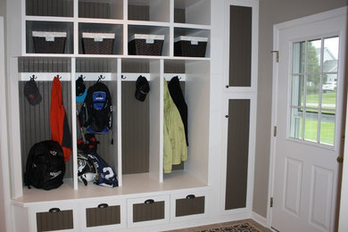 Inspiration for a timeless entryway remodel in New York