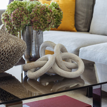 Natural objects balance a slick modern aesthetic