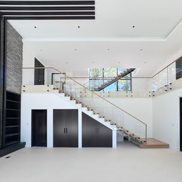 Project #126 | Contemporary Staircases with Integrated LEDs & Glass Railing