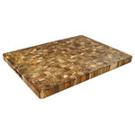 Teakhaus - Teakhaus 332 End Grain Board with Handles 24 x 18 x 1.5 - Measures 24 x 18 x 1.5 Inches Genuine Teak Cutting Board and 100% FSC Certified as Sustainable Full Size Cutting Board, Minimal Maintenance Handles for Added Handling Durable, Colorful, Long Lasting.  Teakhaus cutting boards are distinct boards made from tectonis grandis, which is genuine teak that is the same used in luxury boats and outdoor furniture. Teak is one of the best materials for cutting boards because of its naturally high oil content. This end grain, full size teak board is the grand-daddy of the Teakhaus marvelous line of premium cutting boards. Measuring 24" long by 18" wide and 1.5" thick, you can easily carve an entire turkey, ham, or roast and still have room to spare. Plus, if you are looking to make a fashion statement in your kitchen, this is the perfect addition!Our customers have routinely noted that the quality is second to none. The coloring is vivid and stands out. For our eco-conscious consumers, Proteak also boasts of 100% certifiable sustainably grown teak. While teak naturally requires less maintenance than other typical woods, we recommend oiling your board every 2 to 3 months with cutting board oil and conditioner to keep it from drying out and looking like new.