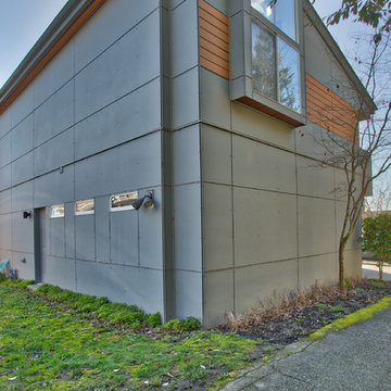 Modern siding design protects residence