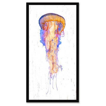 Brown Jellyfish Reproduction Painting, 19"x38"