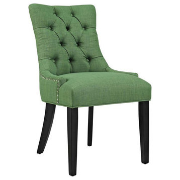 Hawthorne Collections 20.5" Modern Fabric Upholstered Dining Side Chair in Green