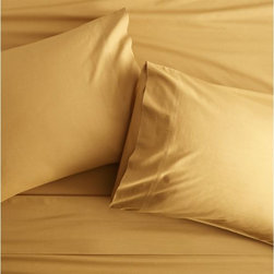 organic camel hair percale king sheet set | CB2 - Bedding