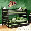 Chelsea Home Full Over Full Bunk Bed in Black Cherry - Without Trundle Unit