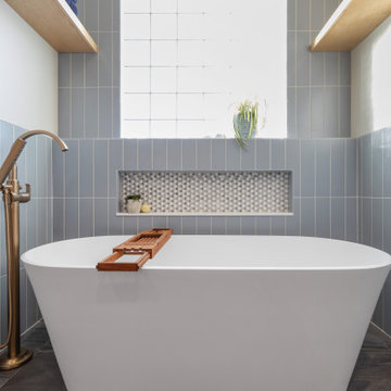 Coastal Casual Primary Bath Remodel Overland Park, KS