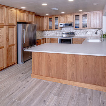 Traditional Kitchen Natural Wood Color