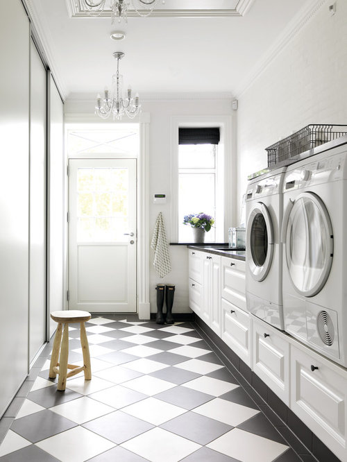 Single-Wall Laundry Room Design Ideas, Remodels & Photos