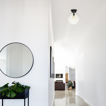 Portland 1-Light Black Semi-Flush Mount Ceiling Light