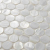 Conchella Mini Penny White Natural Shell Wall Tile