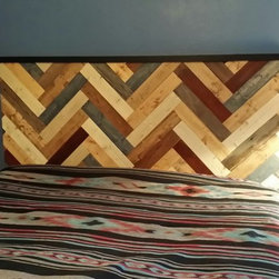 Chevron patterned headboard - Headboards