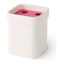 WS Bath Collections - Curva 5146 Toothbrush Holder, Pink - Toothbrush Holders