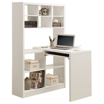 Scranton & Co Modern Wood Left and Right Facing Corner Desk in White