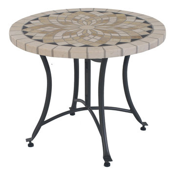 24" Spanish Marble Accent Table