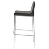 Colter Leather Stool, Dark Gray, Bar Height