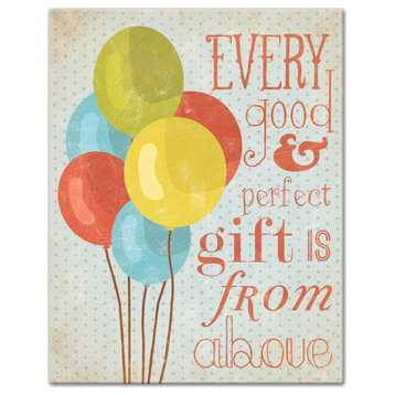 Balloons Gift From Above 11x14 Canvas Wall Art