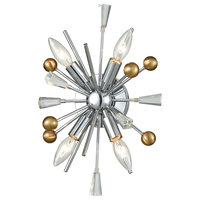 Williston 4 Wall Sconce Polished Chrome/Satin Brass