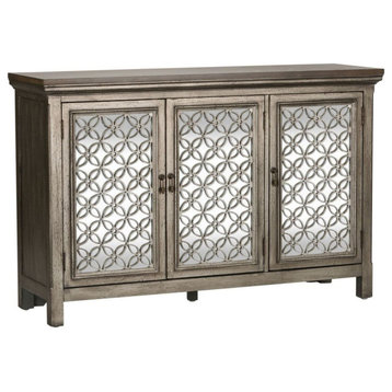 Liberty Furniture Westridge Three Door Accent Cabinet in Gray