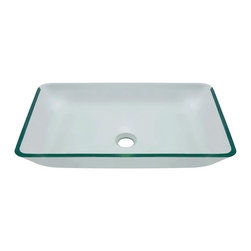 Naples Crystal Colored Glass Vessel Bathroom Sink - Bathroom Sinks