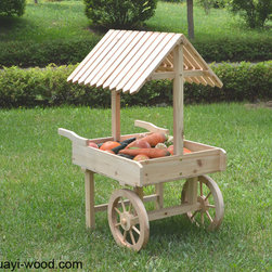 Wooden Cart Planter - Products