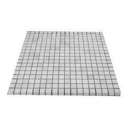 Statuary Crystal Marble Italian White Statuario 5/8x5/8 Mosaic Tile Polished - Home Accessories & Decor