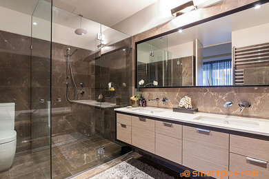 Inspiration for a modern bathroom remodel in Other