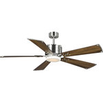 Progress - Progress P250021-009-30 Glenfalls - 56 Inch 5 Blade Ceiling Fan with Light Kit - Create a timeless, Yet modern design with the GlenGlenfalls 56 Inch 5  Brushed Nickel Chest *UL Approved: YES Energy Star Qualified: n/a ADA Certified: n/a  *Number of Lights: 1-*Wattage:24w LED bulb(s) *Bulb Included:Yes *Bulb Type:LED *Finish Type:Black