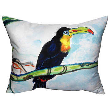 Betsy Drake Toucan Extra Large Zippered Pillow, 20"x24"