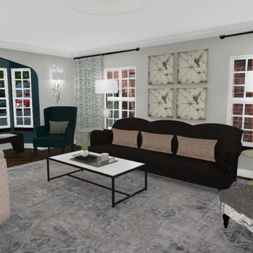 #InProgress #ChinoiserieChic Living Room