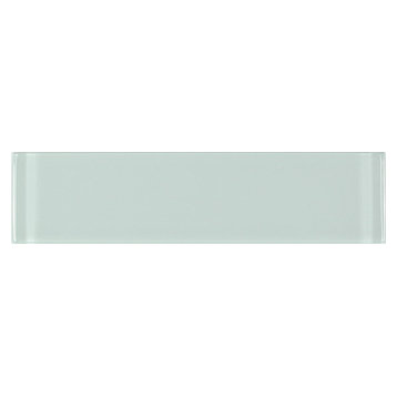 Metro 3 in x 12 in Glass Subway Tile in Glossy Arctic Blue