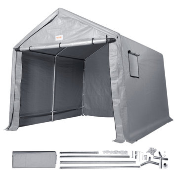 VEVOR Portable Storage Shelter Garage Storage Shed 10x10x8.5ft & Zipper Door