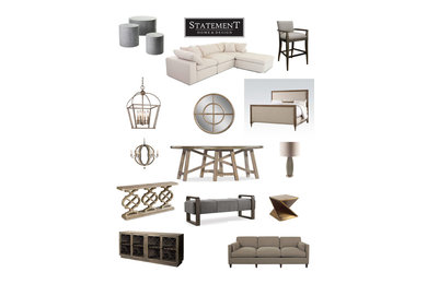 Example of a transitional home design design in Las Vegas