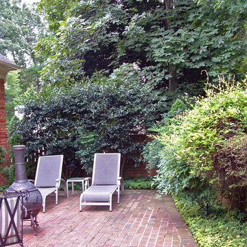 Before photo of enclosed courtyard space