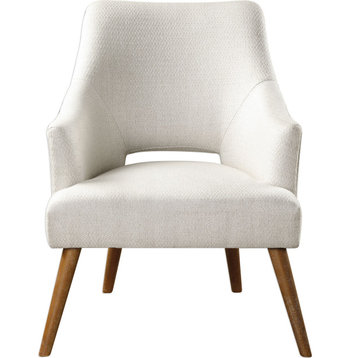 Dree Retro Accent Chair, Natural