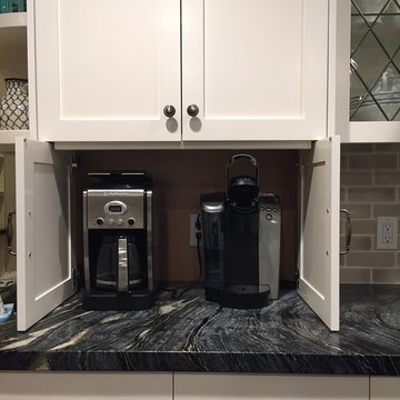 Coffee Cabinet Hideaway with slide-back doors