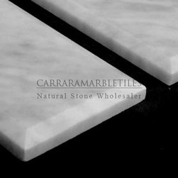 Honed White Carrara Marble Italian Bianco Carrera 3x6 Subway Tile Beveled - Products