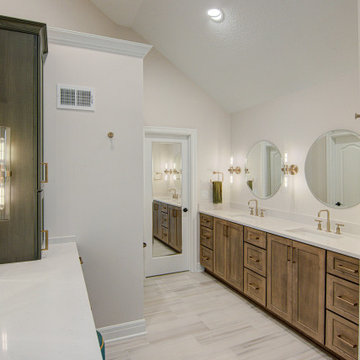 Primary Bathroom Remodel with Tub Removal & Shower Relocation