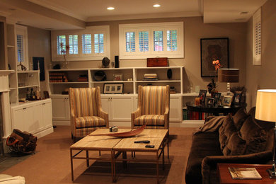 Example of a trendy living room design in Wiltshire