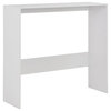 vidaXL Bar Table Pub Table Bistro Table for Kitchen with 2 Table Tops White