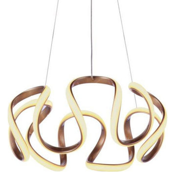 Craftmade 55790-LED Pulse 18"W LED Abstract Chandelier - Champagne Brass