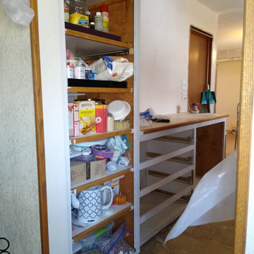 Pull outs shelves make pantry more useful