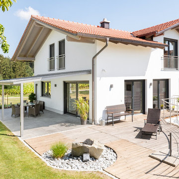 Kunststoff-Aluminium-Fenster für ein modernen Einfamilienhaus