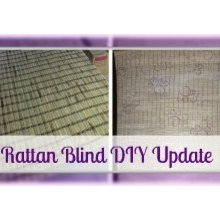 Rattan/Bamboo Blind Update using paint & a stencil